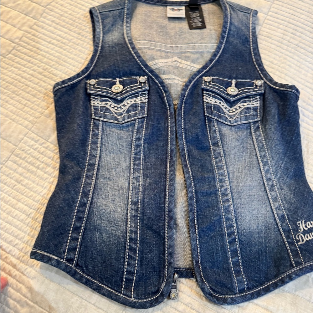 Harley-Davidson Blue Denim Vest